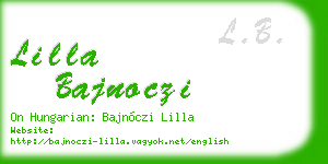 lilla bajnoczi business card